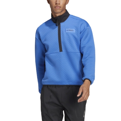 adidas Fleecepullover Terrex Utilitas Hike Half-Zip szokujący niebieski męski